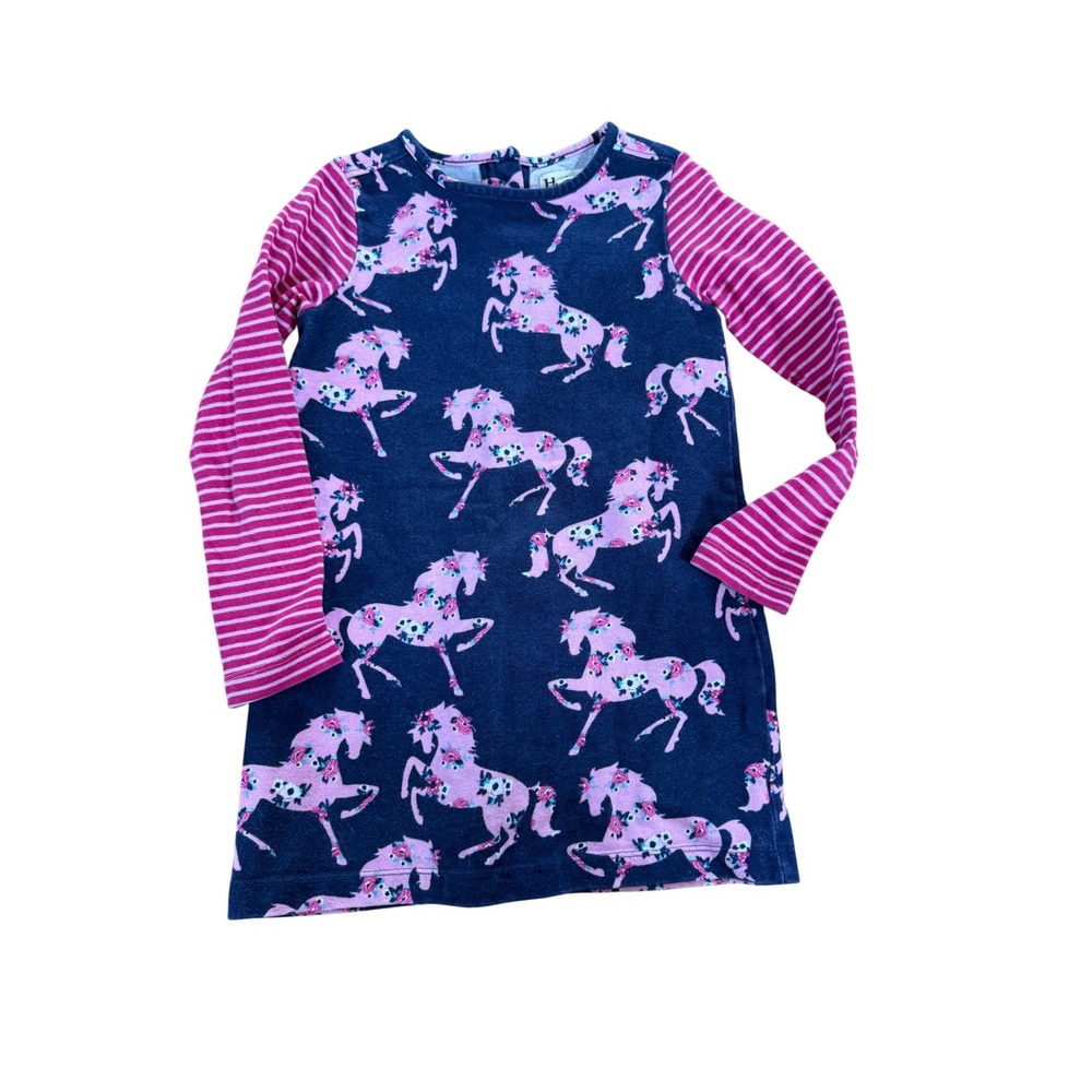Hatley striped long sleeve unicorn print‎ dress